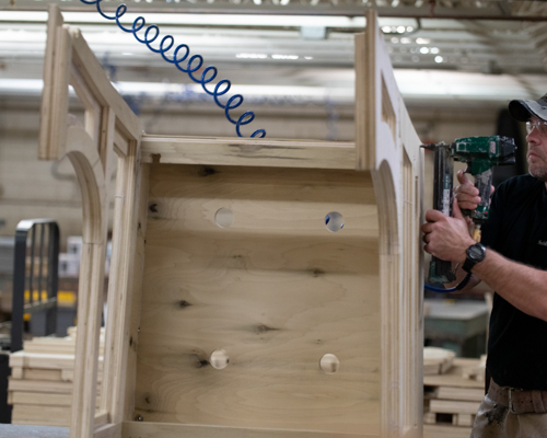 NC Furniture Manufacturer CR Laine Factory Frame Building Process
